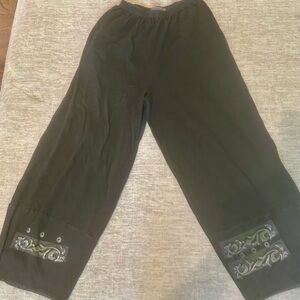 Vintage 90s Blue Fish pants with accent buttons